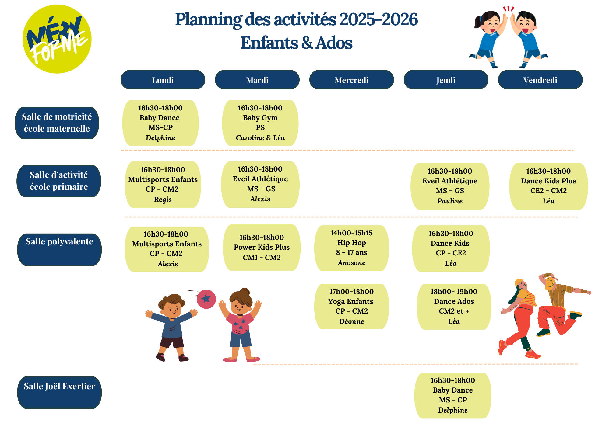 Planning enfants-ados 2025-2026